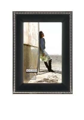 Malden Black and Silver Bead 4x6 Frame