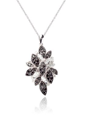 Belk & Co. 1 ct. t.w. Black and White Diamond Pendant in Sterling Silver