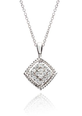 Belk & Co. Sterling Silver Diamond Pendant
