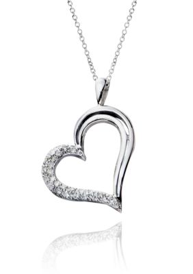 Belk & Co. 1/5 ct. t.w. Diamond Heart Pendant in Sterling Silver