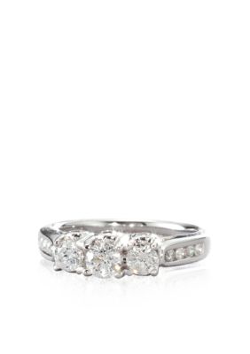 Belk & Co. 3 Stone Diamond Ring in 14k Gold