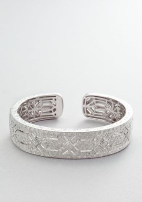 Belk & Co. Diamond Cuff Bangle in Sterling Silver