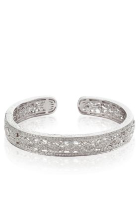 Belk & Co. Diamond Cuff Bangle in Sterling Silver