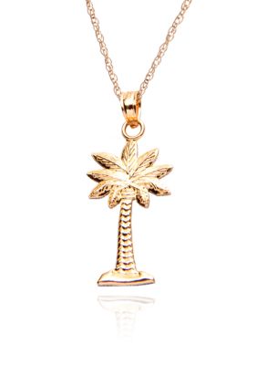 Belk & Co. Palmetto Palm Tree Pendant in Yellow Gold