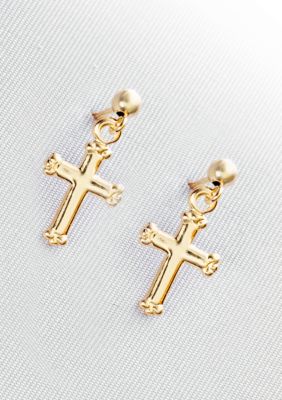 Belk & Co. 14k Dangle Cross Earring