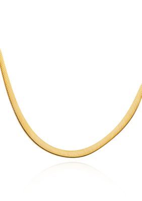 Belk & Co. 5mm Reversible Omega in Sterling Silver and 10k Yellow Gold