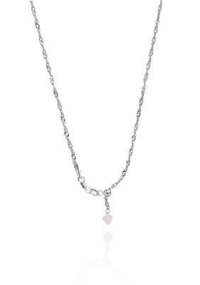 Belk & Co. Adjustable Singapore Chain in Sterling Silver