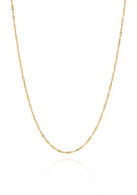Belk & Co. 14K Yellow Gold 20 Inch 1.5 Millimeter Singapore Chain
