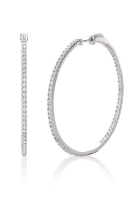 Belk & Co. 1 1/2 ct. t.w. Diamond Hoop Earrings in 10k Gold