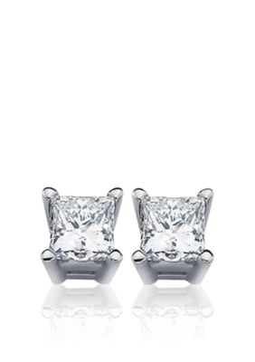 ... Co. 12 ct. t.w. Princess Cut Diamond Stud Earrings in 14k White Gold