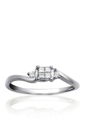 Belk & Co. Diamond Promise Ring in Sterling Silver