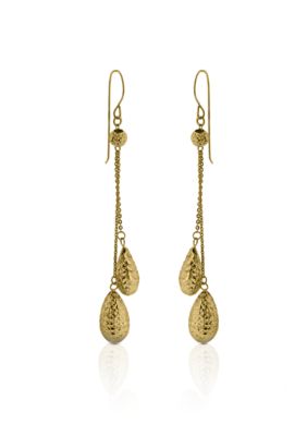 Belk & Co. 14k Yellow Gold Double Bead Dangle Earrings
