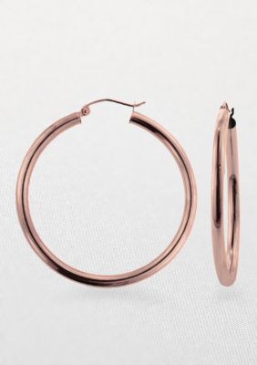 Belk & Co. 14k Rose Gold Round 15mm Hoop Earring