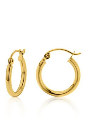 Belk & Co. 14k Yellow Gold Round 15mm Hoop Earrings