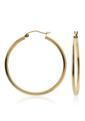 Belk & Co. 14k Yellow Gold Round Hoop Earrings