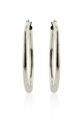 Belk & Co. 14k White Gold 30mm Hoop Earrings
