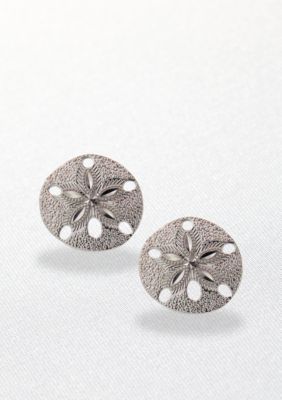 Belk & Co. Sterling Silver Sand Dollar Earring