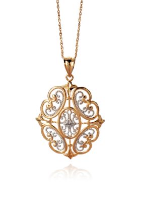 Belk & Co. 14k Gold Two Tone Pendant