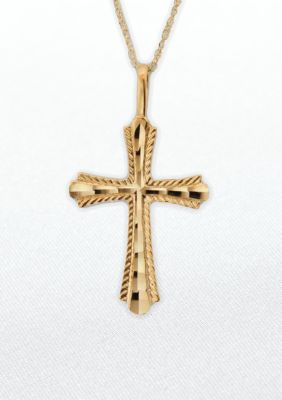 Belk & Co. 14K Yellow Gold Cross Necklace