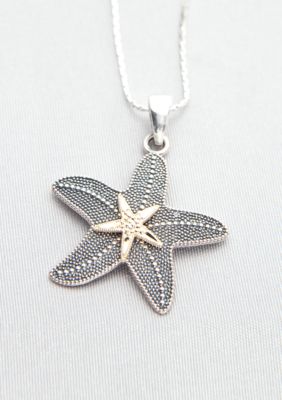 Belk & Co. Sterling Silver with 14k Starfish Pendant