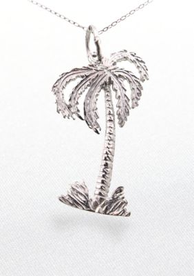 Belk & Co. Sterling Silver Palm Tree Pendant With 18inch Chain