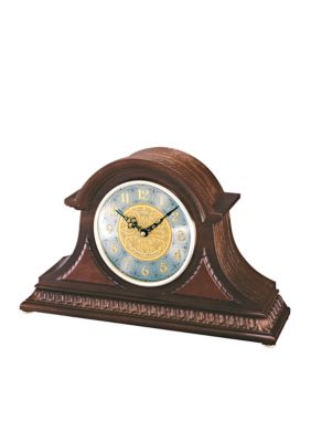 Seiko Dark Brown Solid Oak Mantel Clock