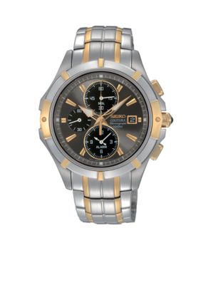 Seiko Men's 100 Meter Two Tone Coutura Alarm Chronograph
