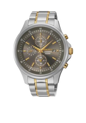 Seiko Men's 100 Meter Two Tone Special Value Chronograph Watch