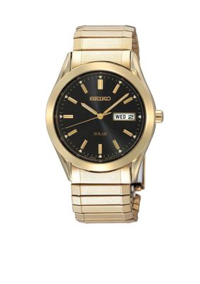 Seiko Men's Solar 30 Meter Gold Watch