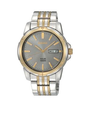 Seiko Men's 100 Meter Two Tone Functional Solar Watch