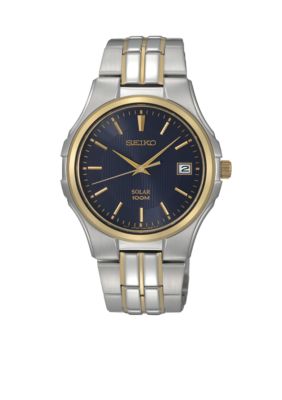 Seiko Men's 100 Meter Two Tone Solar Dress Watch