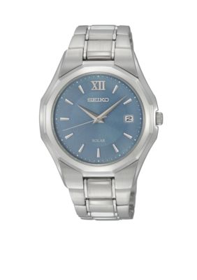 Seiko Men's 50 Meter Stainless Steel Solar Dress Watch