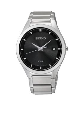 Seiko Men's 50 Meter Stainless Steel Solar Dress Watch