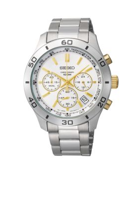 Seiko Men's 100 Meter Two Tone Special Value Chronograph