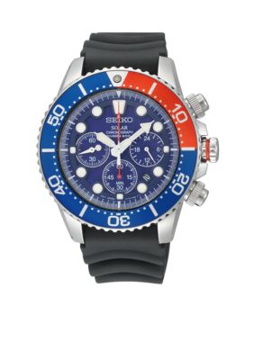 Seiko Men's 200 Meter Stainless Steel Solar Diver Chronograph Watch