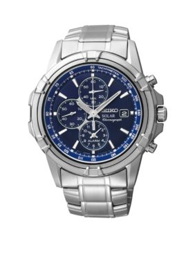 Seiko Men's 100 Meter Stainless Steel Solar Dress Sport Chronograph