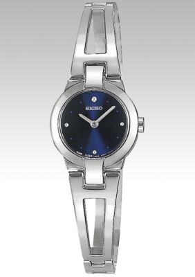 Seiko Ladies Stainless Steel Blue Dial Watch