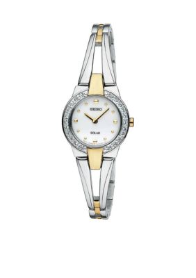 Seiko Ladies Solar Watch in Two Tone with Swarovski Crystals