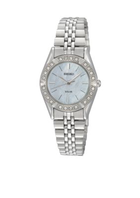 Seiko Ladies 30 Meter Stainless Steel Solar Dress Watch