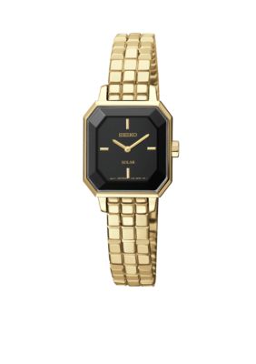 Seiko Ladies 30 Meter Gold Solar Modern Dress Watch