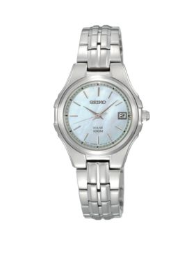 Seiko Ladies 100 Meter Stainless Steel Solar Dress Watch
