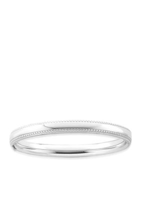Belk & Co. Children's Sterling Silver Beaded Edge Bangle Bracelet