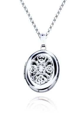 Belk & Co. Sterling Silver Filigree Oval Locket