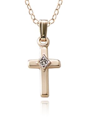 Belk & Co. Children's 14K Diamond Cross Pendant