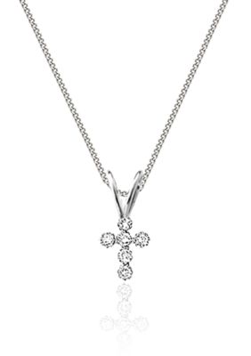 Belk & Co. Children's 14K Cubic Zirconia Cross