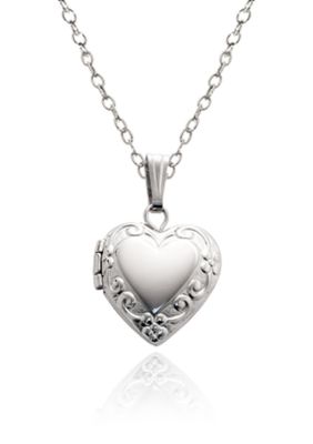 Belk & Co. Children's Sterling Silver Embossed Heart Locket