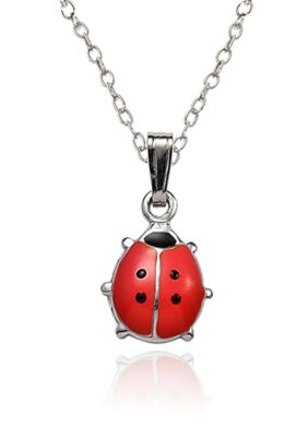 Belk & Co. Children's Sterling Silver Red and Black Ladybug Pendant