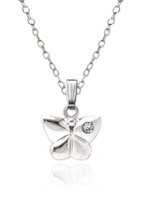 Belk & Co. Children's Sterling Silver Diamond Butterfly Pendant