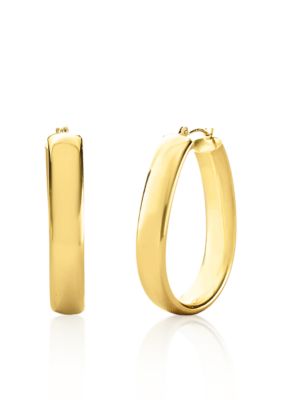 Belk & Co. 14k Oval Hoop Earrings