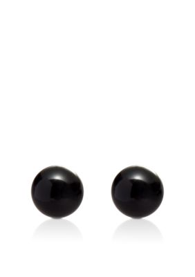 Belk & Co. Onyx Stud Earrings in Yellow Gold